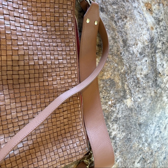 Clare V Moyen Messenger - Natural Woven Checker - Picture 3 of 5